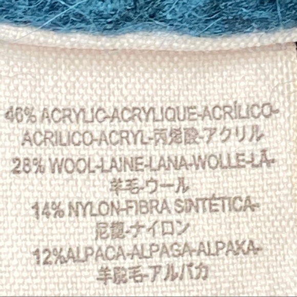 Free People Green Cropped Sweater Alpaca Wool Blend  Knit Size Small Petite - Picture 12 of 15